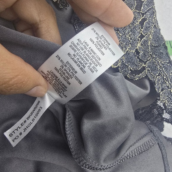 Jessica Howard NWT Lace‎ Sheath Sleeveless Party Cocktail Dress Charcoal Sz 16W - Picture 6 of 10